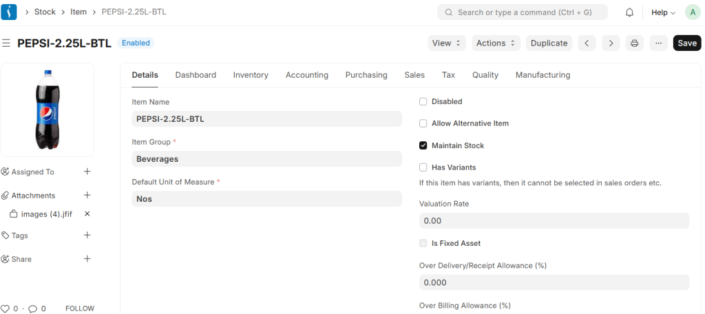 Item Management in Distribution ERP