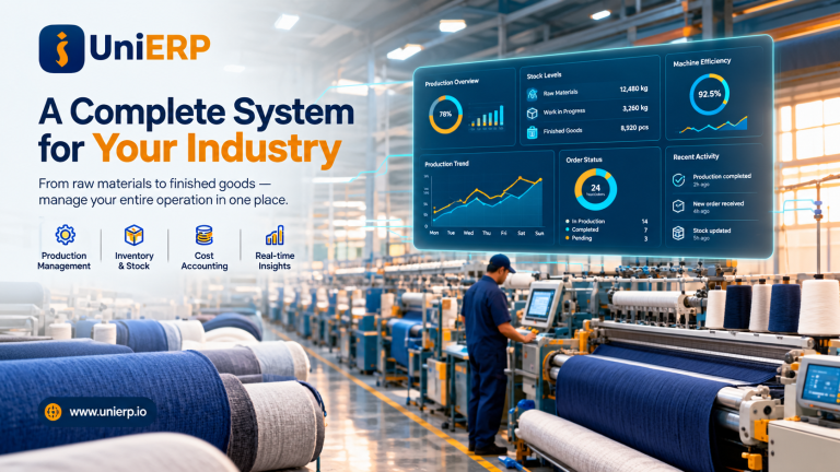 UniERP for Textile Manufacturing: The Complete Guide to Running Your Factory on One System